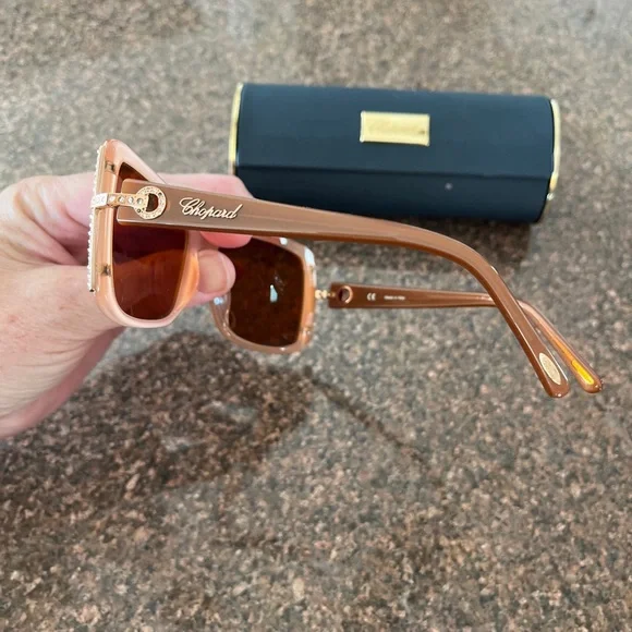CHOPARD LADIES BROWN CRYSTAL SUNGLASSES Chopard Women main image 3